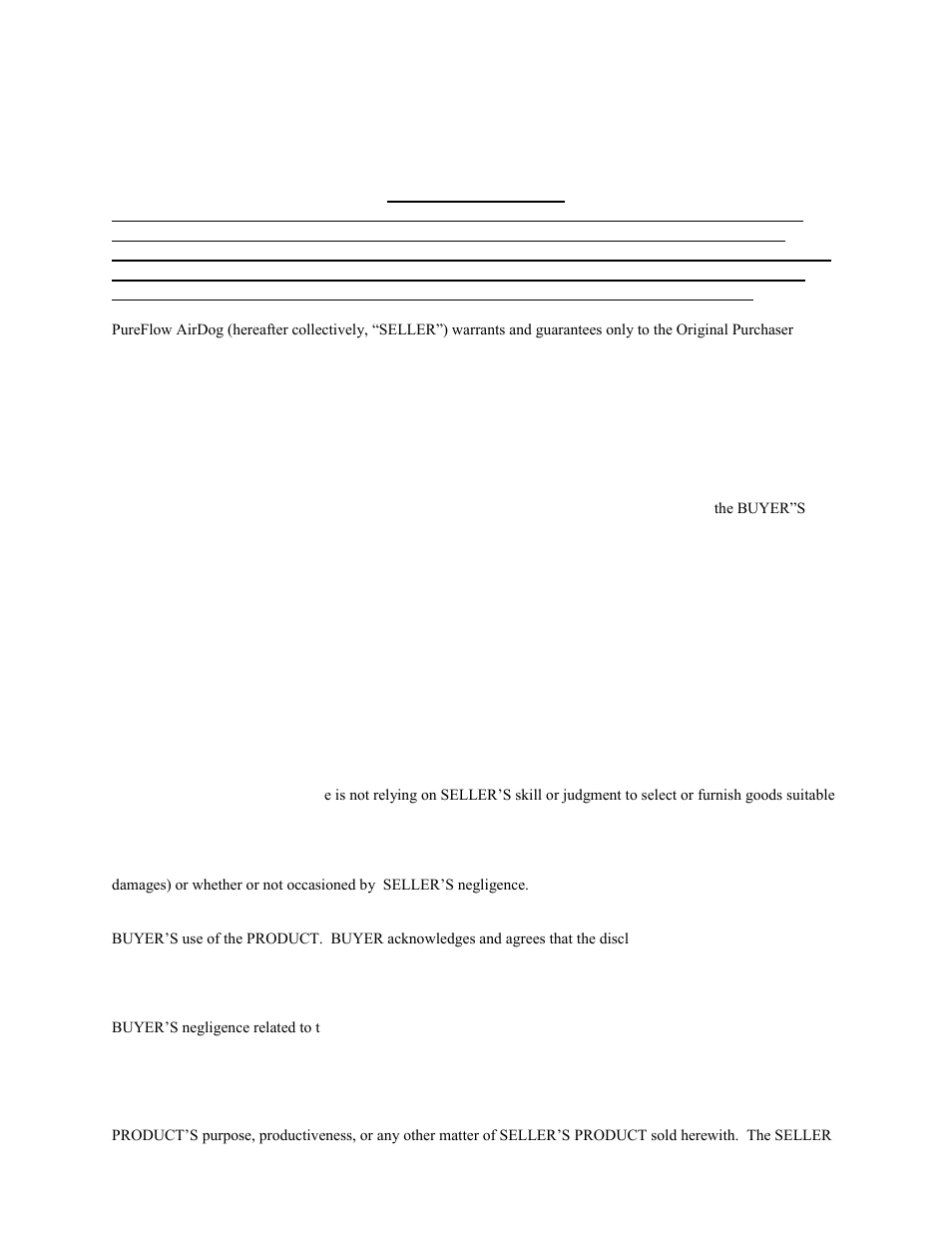 Lifetime limited express warranty, Pureflow airdog | PureFlow AirDog RP-150 - 6.4L Ford 2008-2010 User Manual | Page 14 / 15