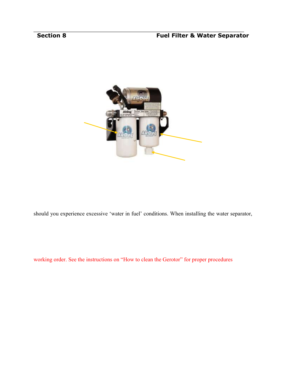 Filter service recommendations | PureFlow AirDog DF-165-4G - GM Duramax 2015+ User Manual | Page 18 / 23