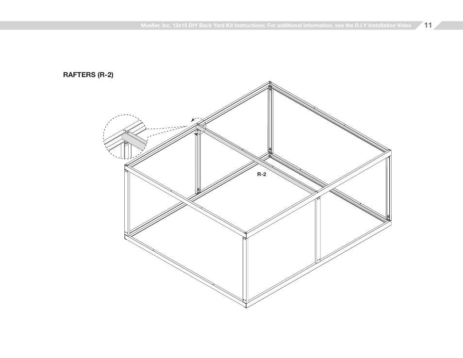 Mueller 12x15 (D.I.Y.) with Optional Center Girts and Floor Kit User Manual | Page 11 / 27