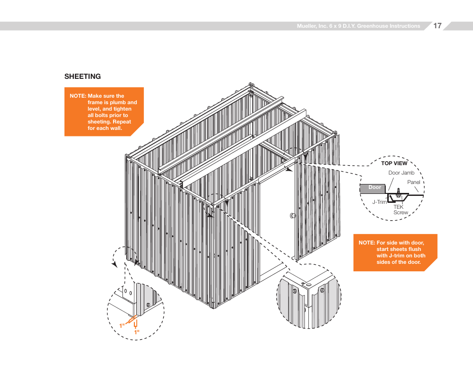 Mueller 6x9 D.I.Y. Greenhouse User Manual | Page 17 / 23