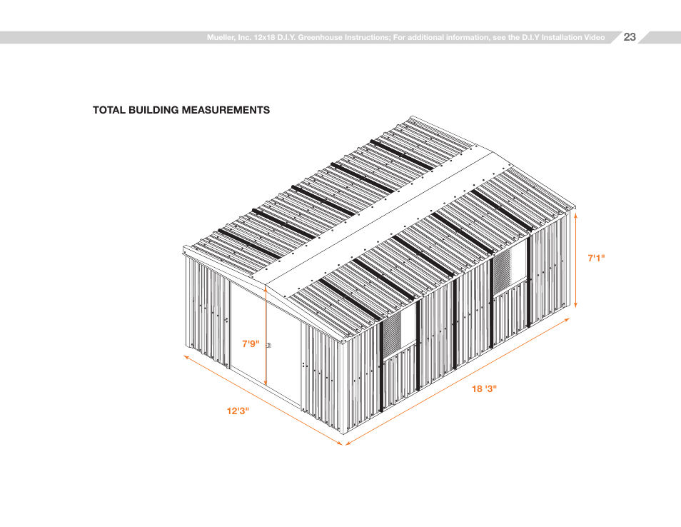Mueller 12x18 D.I.Y. Greenhouse User Manual | Page 23 / 23