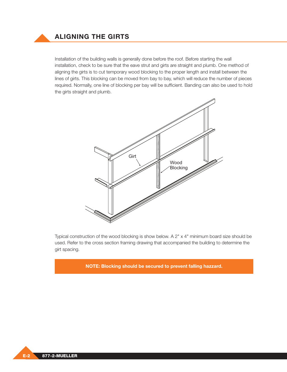 Aligning the girts | Mueller Pre-Fab User Manual | Page 48 / 112