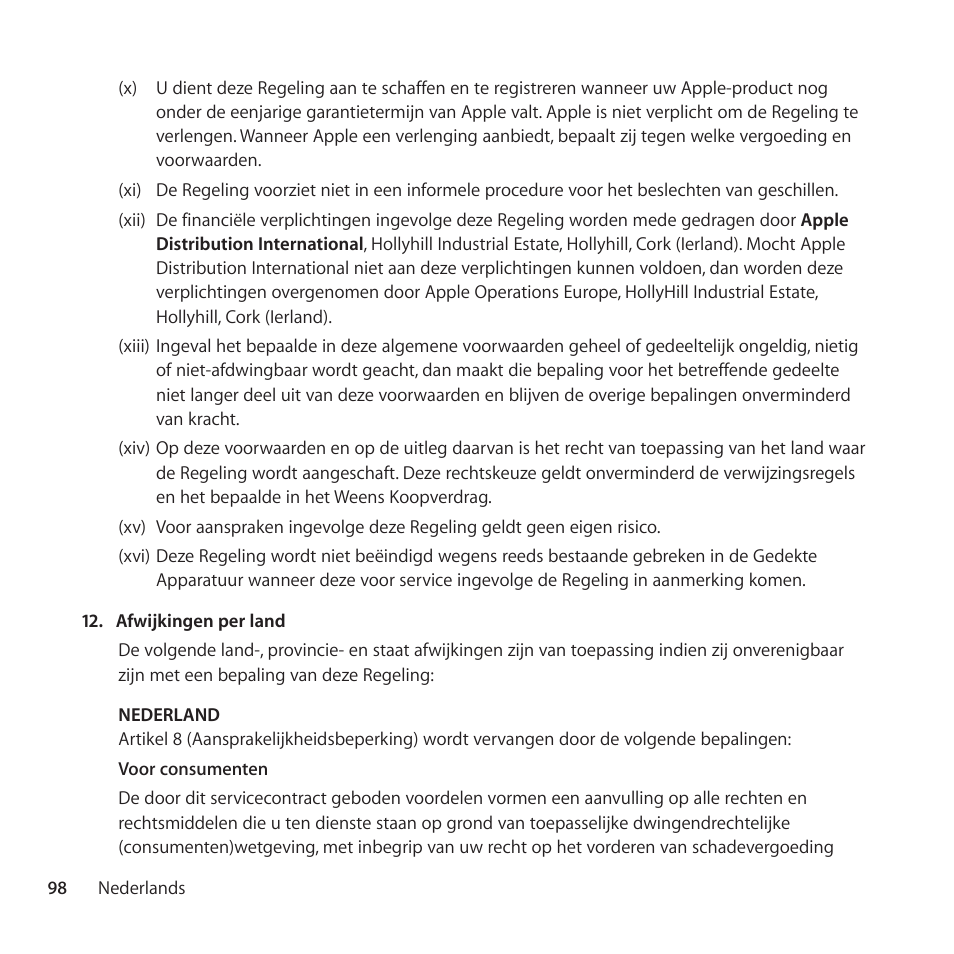 Apple AppleCare Protection Plan for iPad User Manual | Page 98 / 100