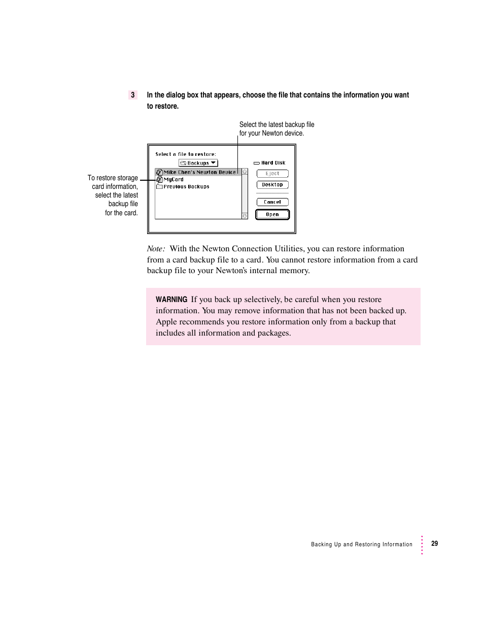 Apple Newton Connection Utilities (for Macintosh) User Manual | Page 29 / 117