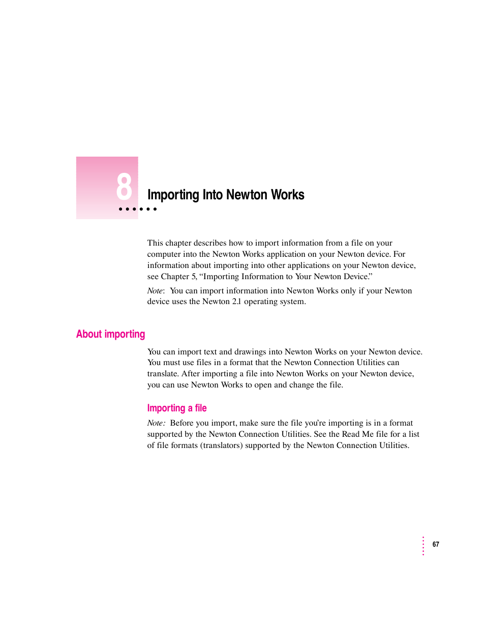 Apple Newton Connection Utilities (for Macintosh) User Manual | Page 67 / 117