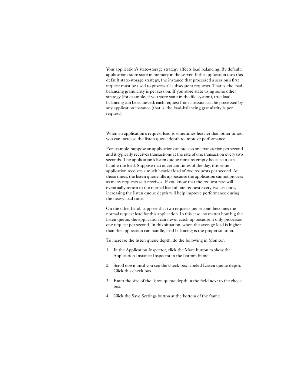Increasing the listen queue depth | Apple WebObjects 3.5: Serving User Manual | Page 34 / 37