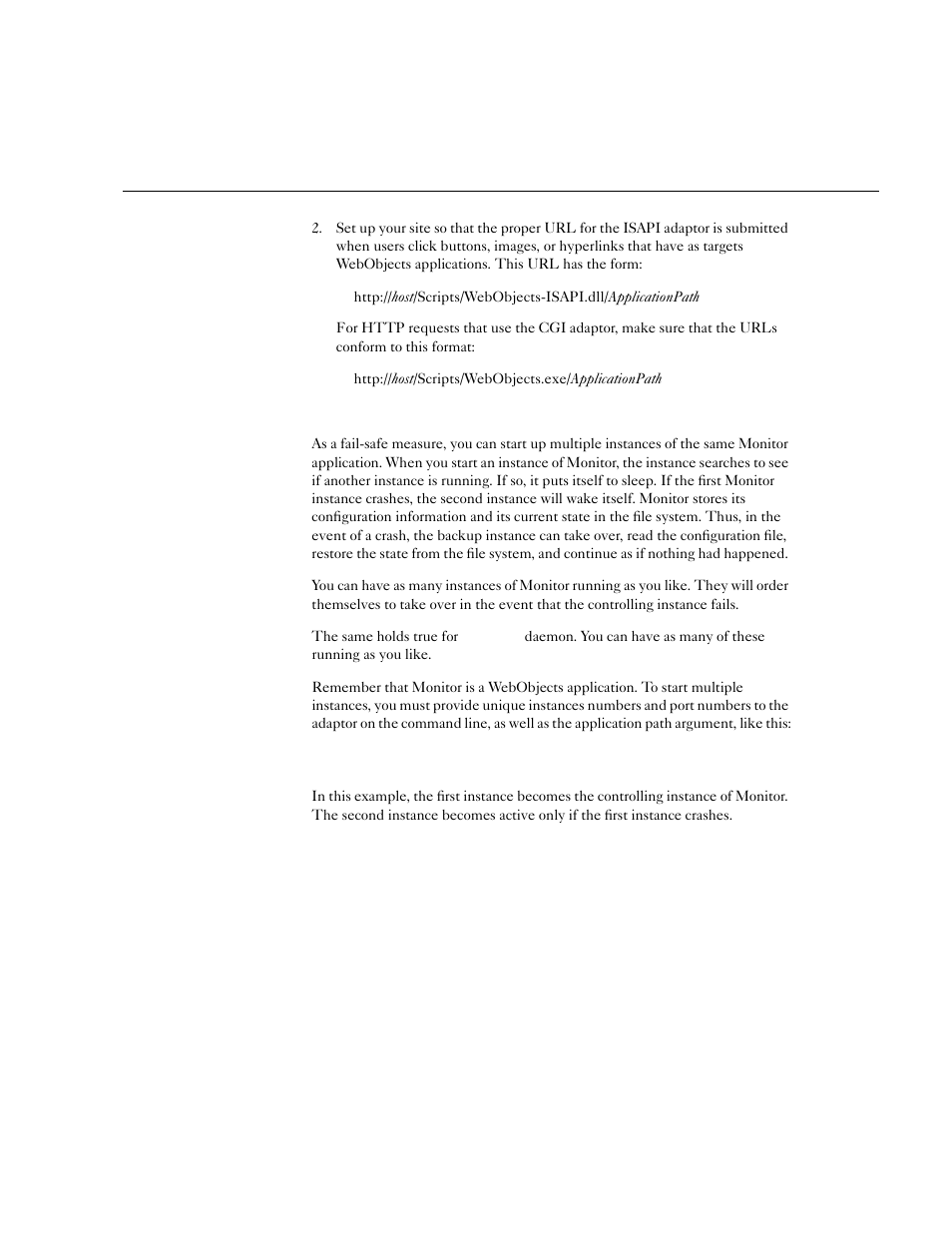 Starting up multiple monitor instances | Apple WebObjects 3.5: Serving User Manual | Page 37 / 37