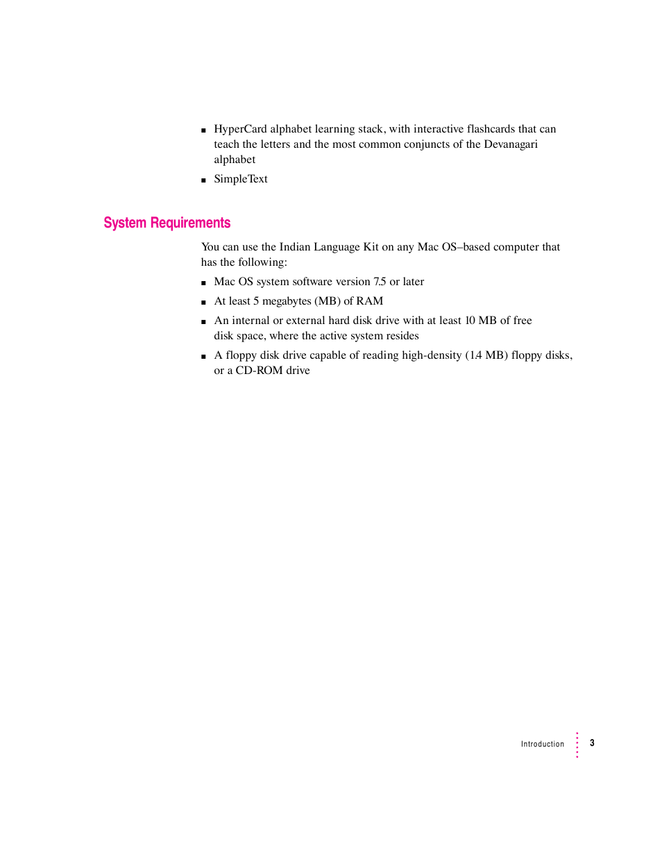 System requirements | Apple Indian Language Kit User Manual | Page 3 / 47