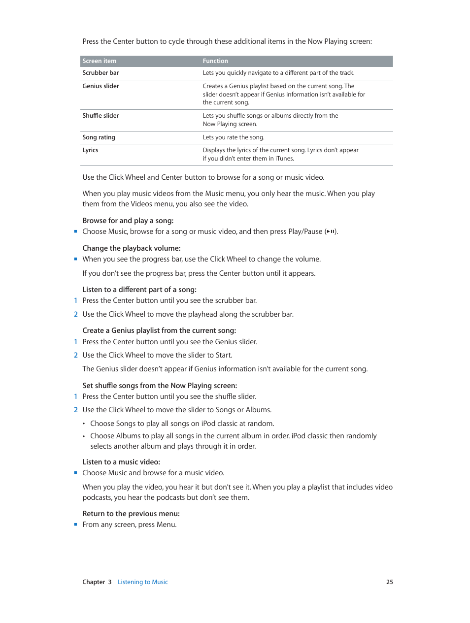 Apple iPod classic 160 GB User Manual | Page 25 / 58