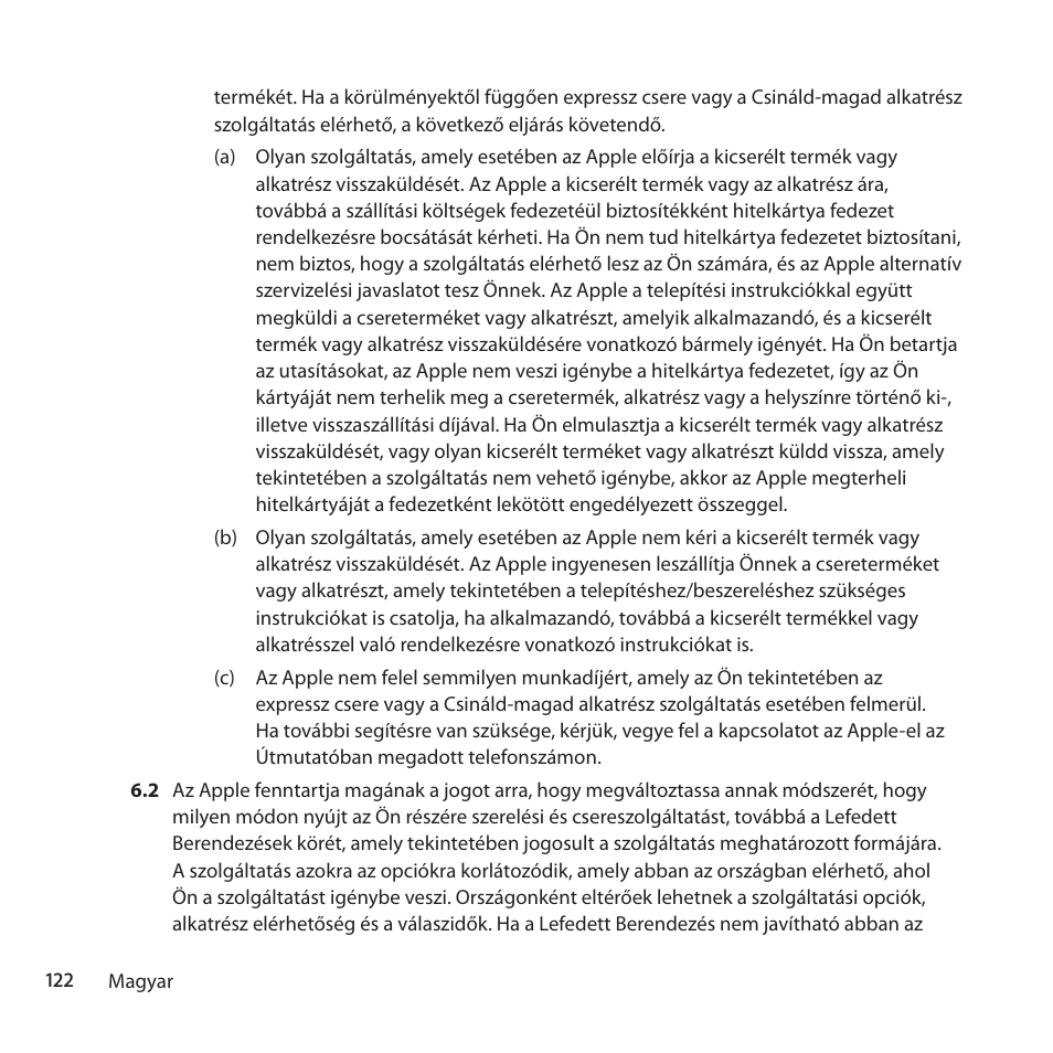 Apple AppleCare Protection Plan for Mac User Manual | Page 122 / 132