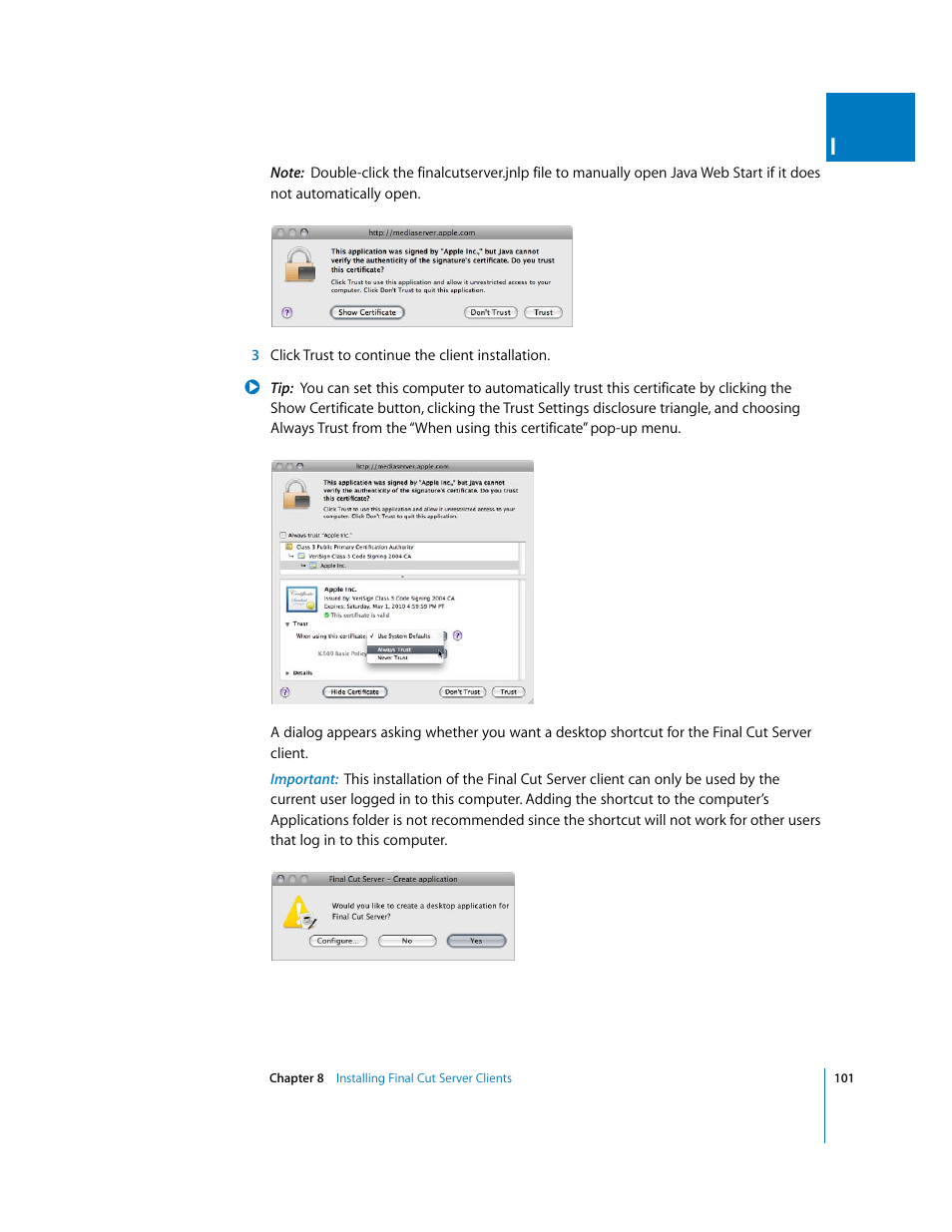 Apple Final Cut Server User Manual | Page 101 / 238
