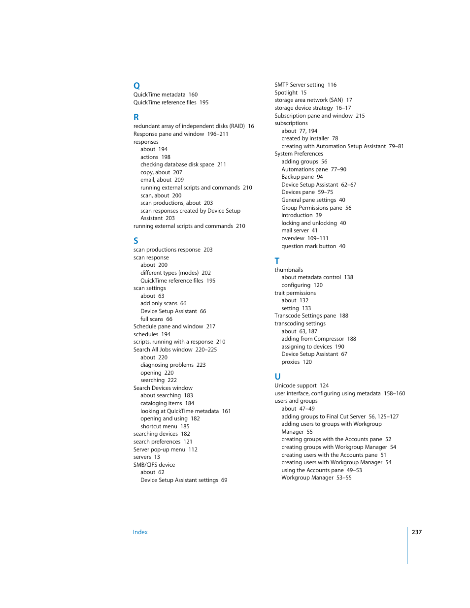 Apple Final Cut Server User Manual | Page 237 / 238