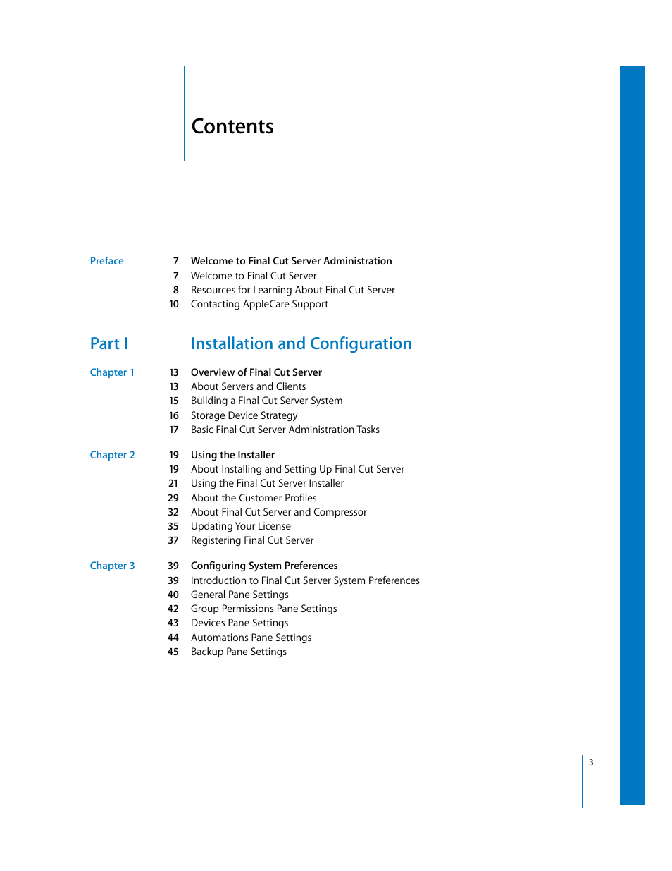 Apple Final Cut Server User Manual | Page 3 / 238