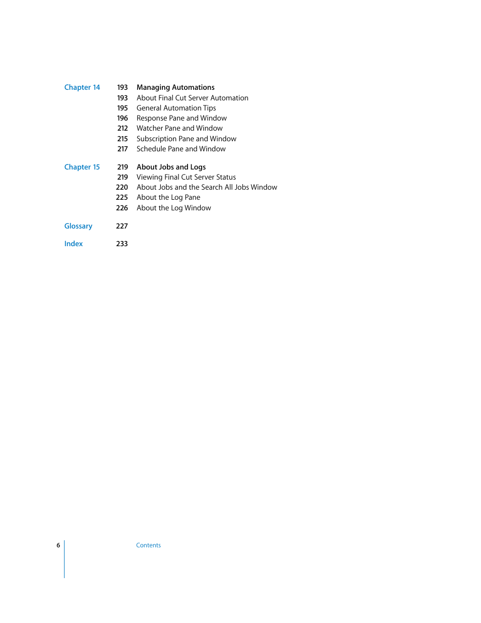 Apple Final Cut Server User Manual | Page 6 / 238