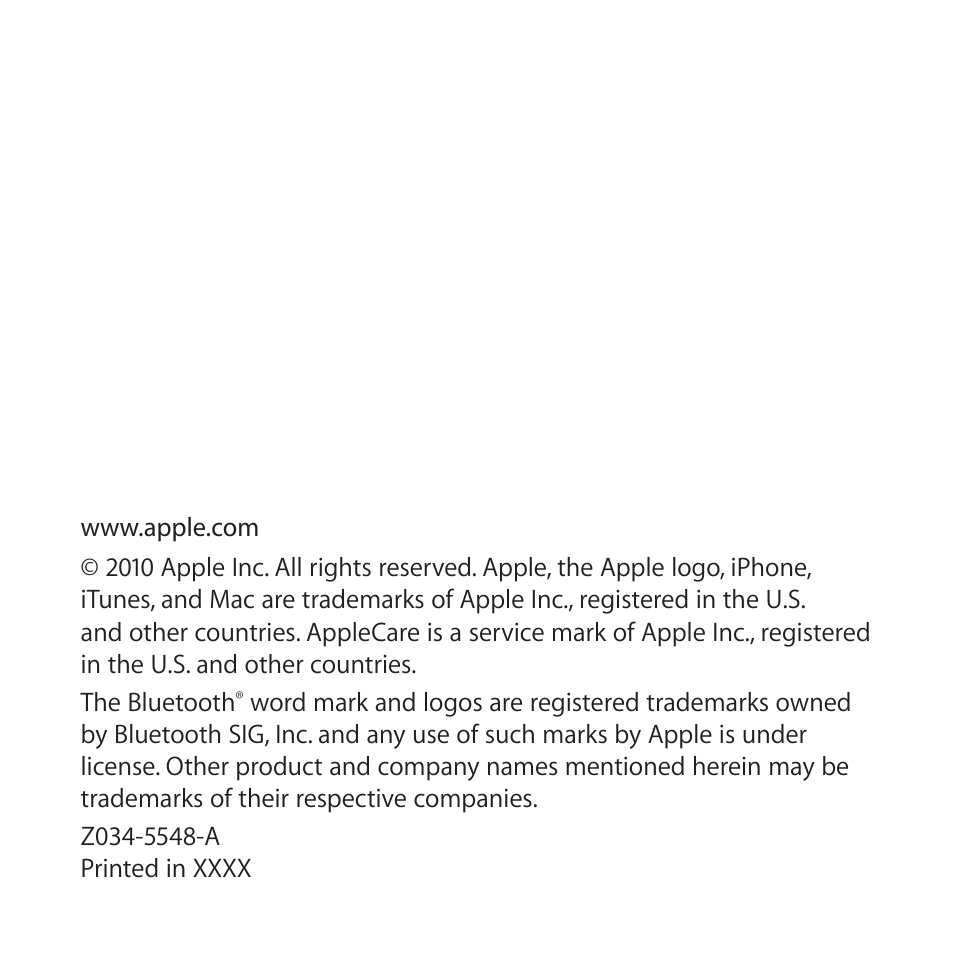 Apple AppleCare Protection Plan for iPhone User Manual | Page 80 / 80
