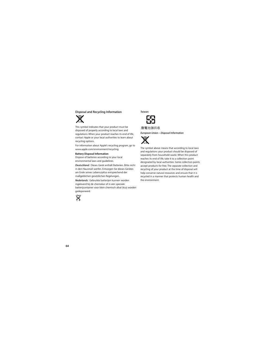 Apple Mac mini (Mac OS X Server, Late 2009) User Manual | Page 64 / 72