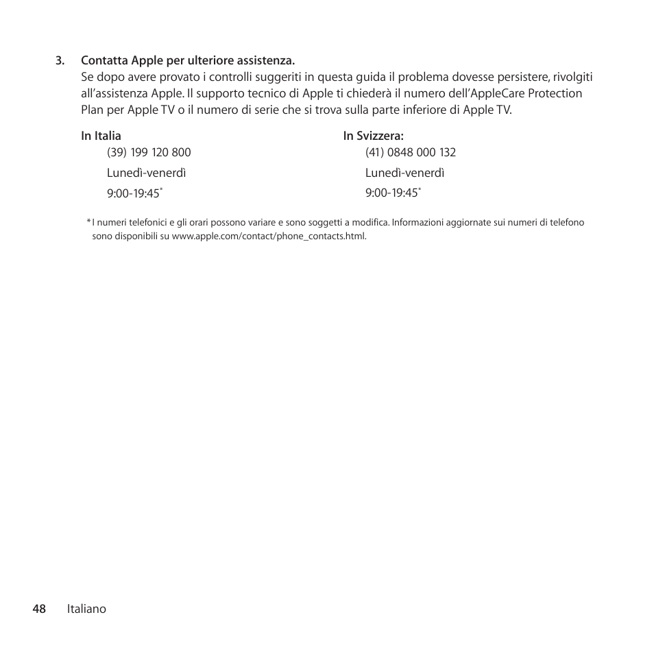 Apple AppleCare Protection Plan for Apple TV User Manual | Page 48 / 108