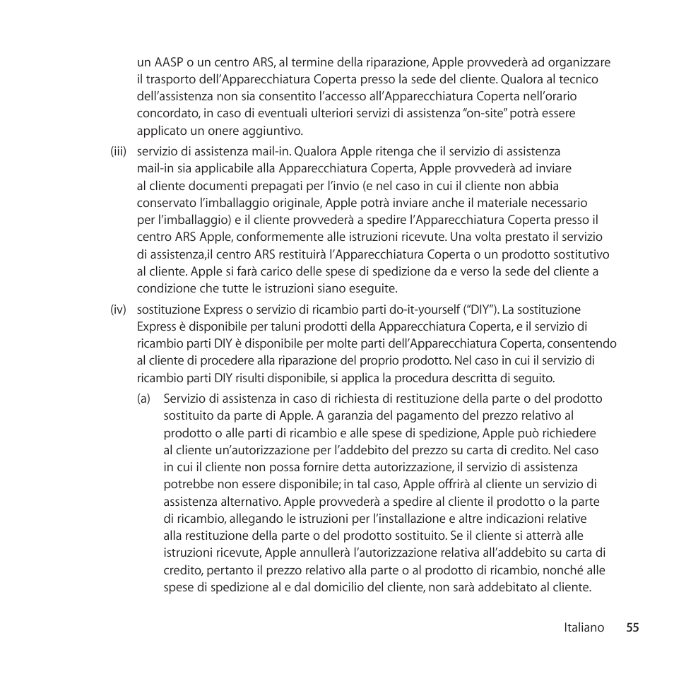 Apple AppleCare Protection Plan for Apple TV User Manual | Page 55 / 108
