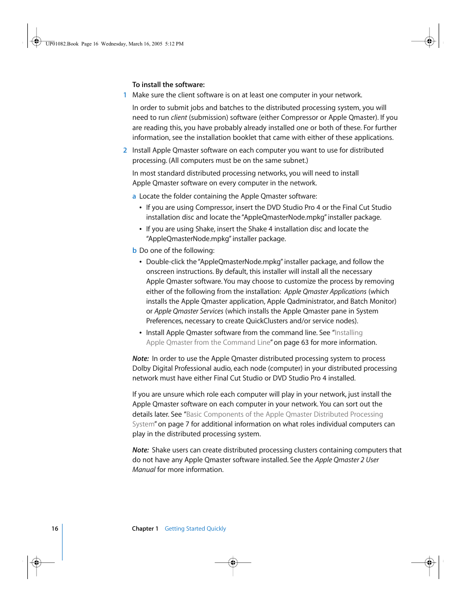 Apple Qmaster 2  and Compressor 2 (Distributed Processing Setup) User Manual | Page 16 / 74