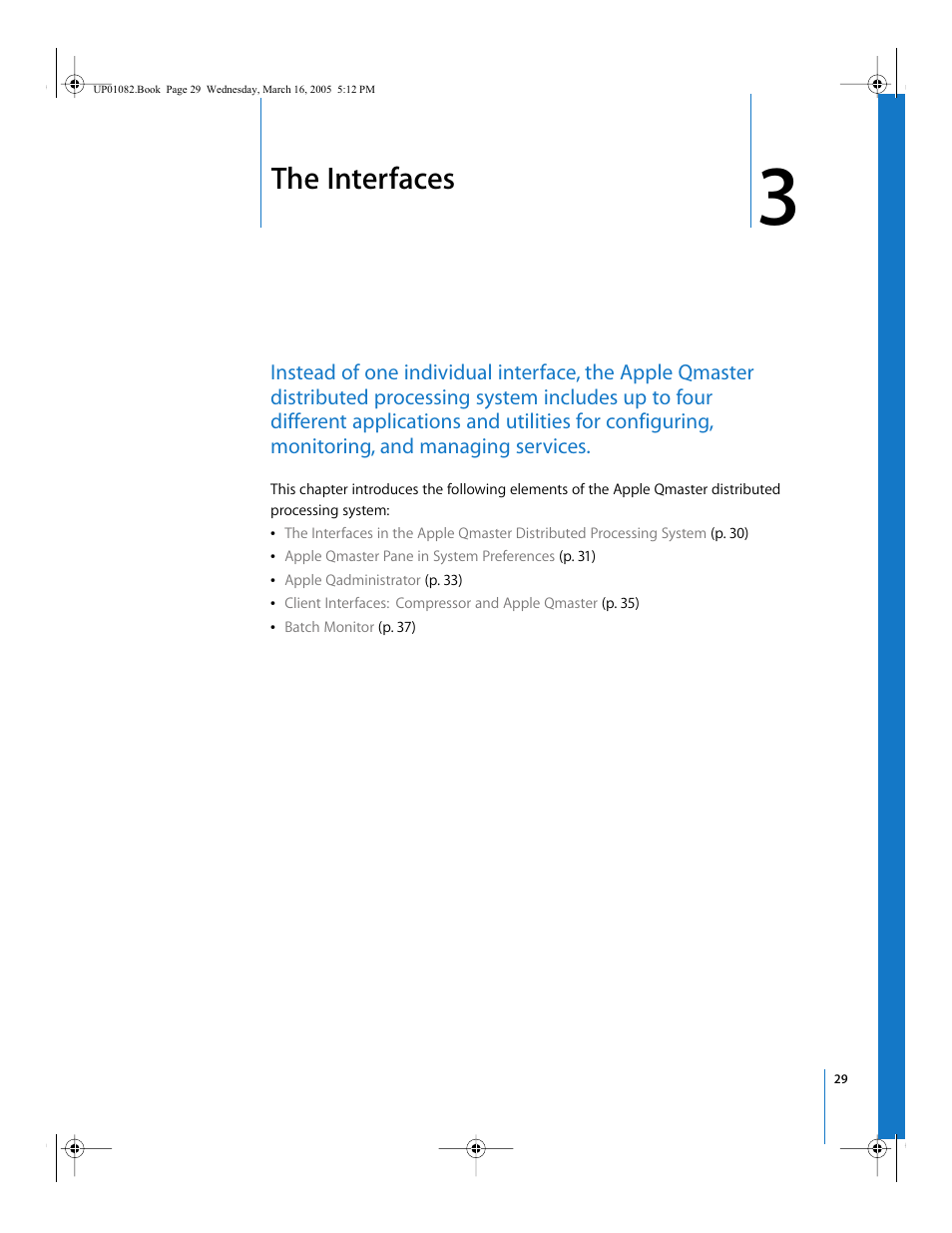 The interfaces, Chapter 3, T applications (see chapter 3 | Apple Qmaster 2  and Compressor 2 (Distributed Processing Setup) User Manual | Page 29 / 74