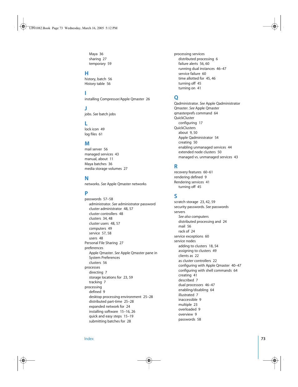 Apple Qmaster 2  and Compressor 2 (Distributed Processing Setup) User Manual | Page 73 / 74