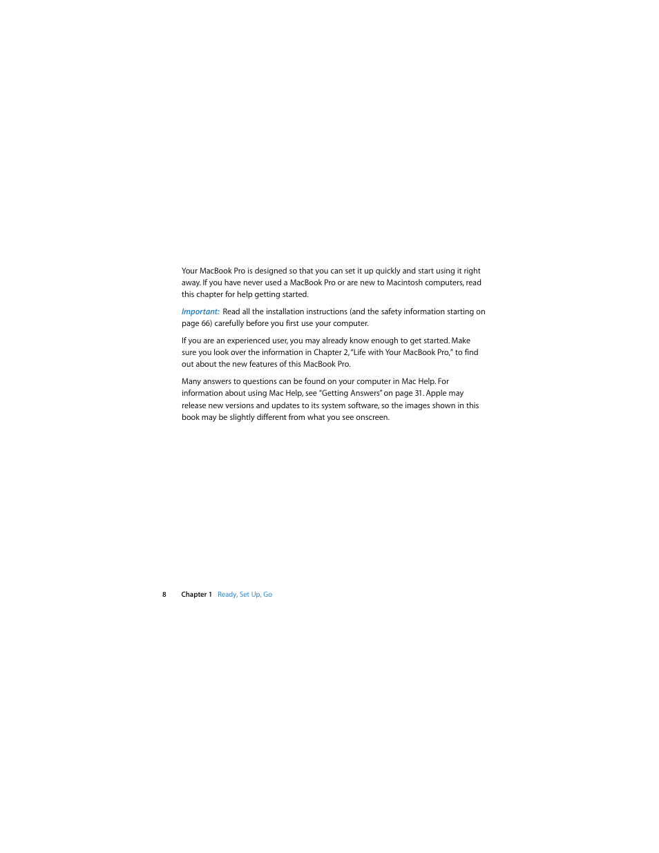 Apple MacBook Pro (15-inch, 2.53 GHz, Mid 2009) User Manual | Page 8 / 88
