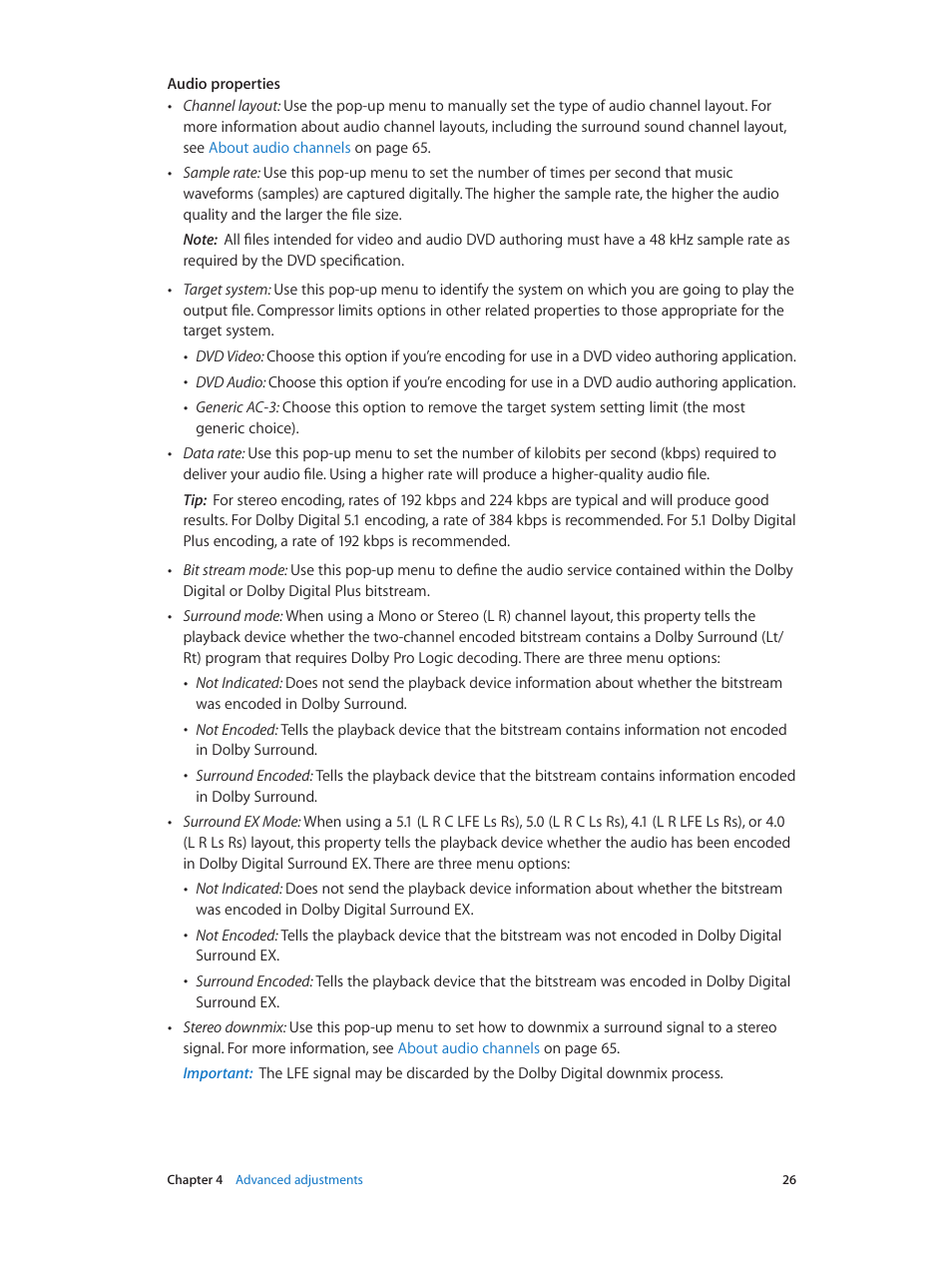Apple Compressor (4.1.2) User Manual | Page 26 / 108