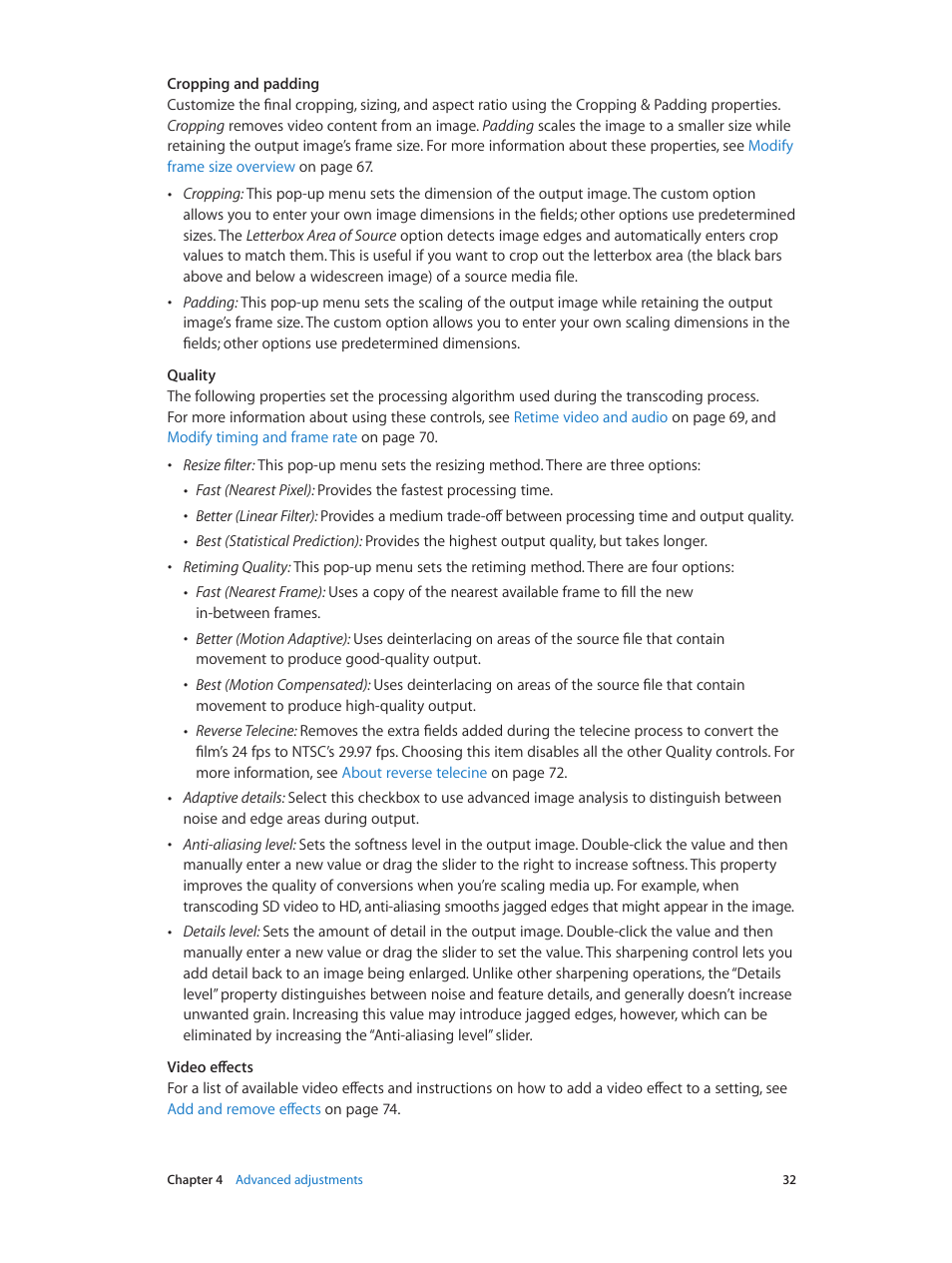 Apple Compressor (4.1.2) User Manual | Page 32 / 108