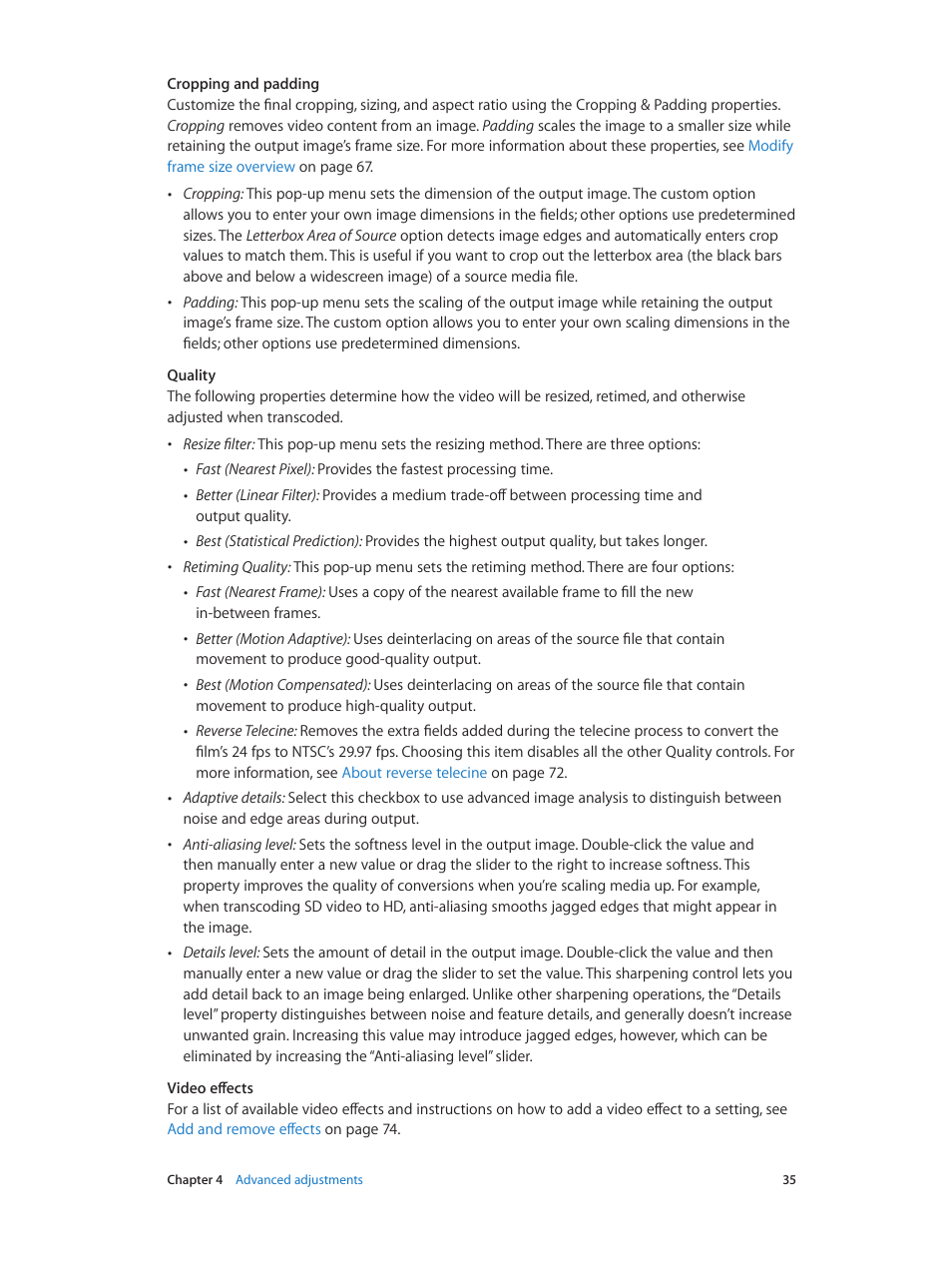 Apple Compressor (4.1.2) User Manual | Page 35 / 108