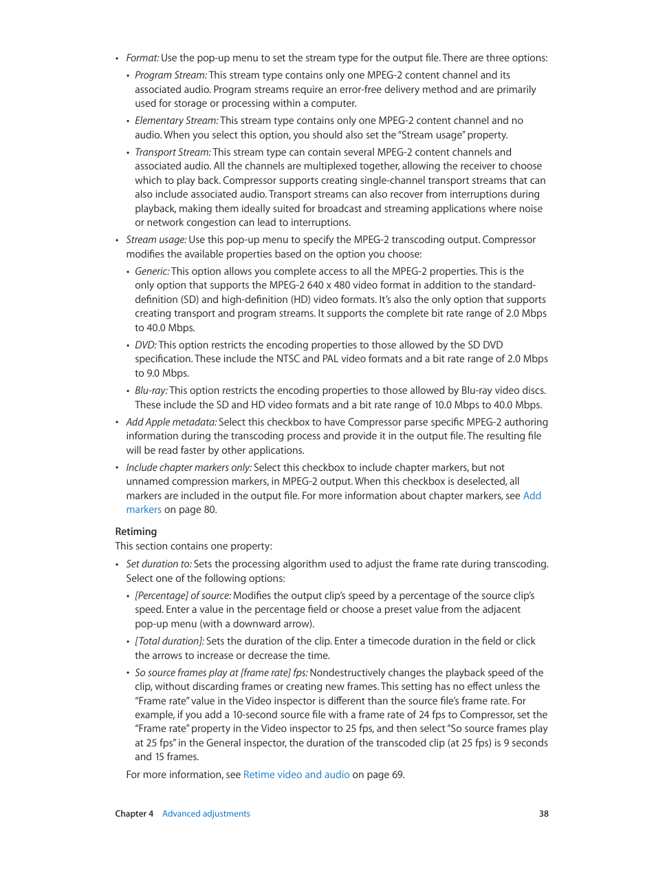 Apple Compressor (4.1.2) User Manual | Page 38 / 108