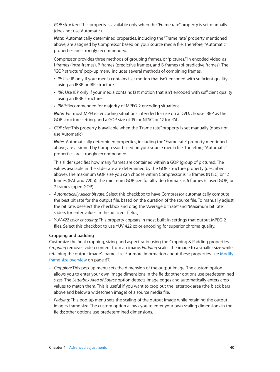 Apple Compressor (4.1.2) User Manual | Page 40 / 108
