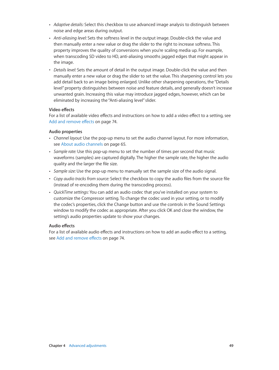 Apple Compressor (4.1.2) User Manual | Page 49 / 108