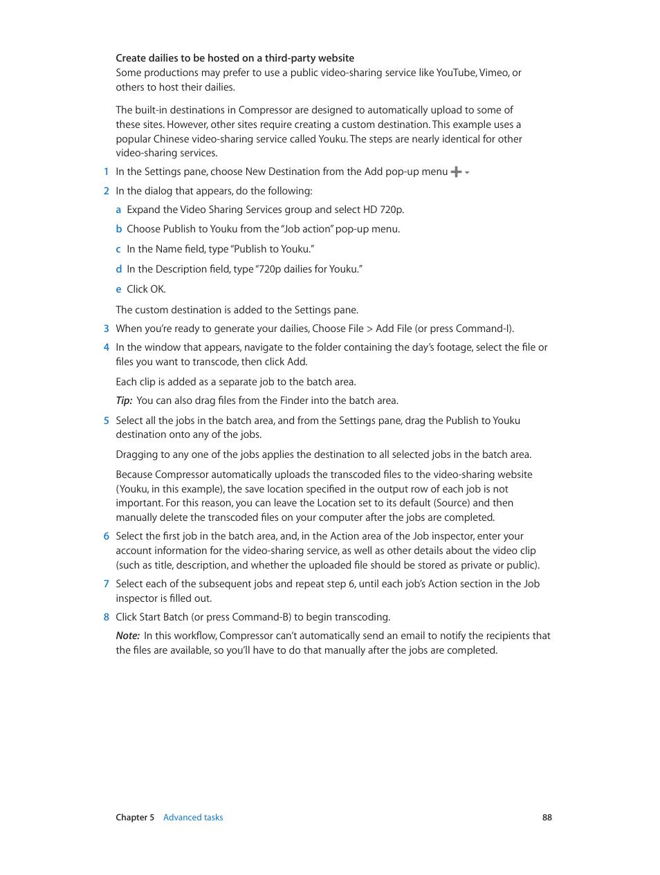 Apple Compressor (4.1.2) User Manual | Page 88 / 108