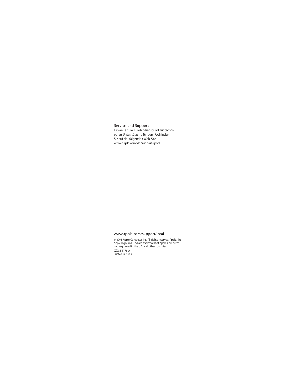 Apple iPod nano (2nd generation) Dock User Manual | Page 20 / 20