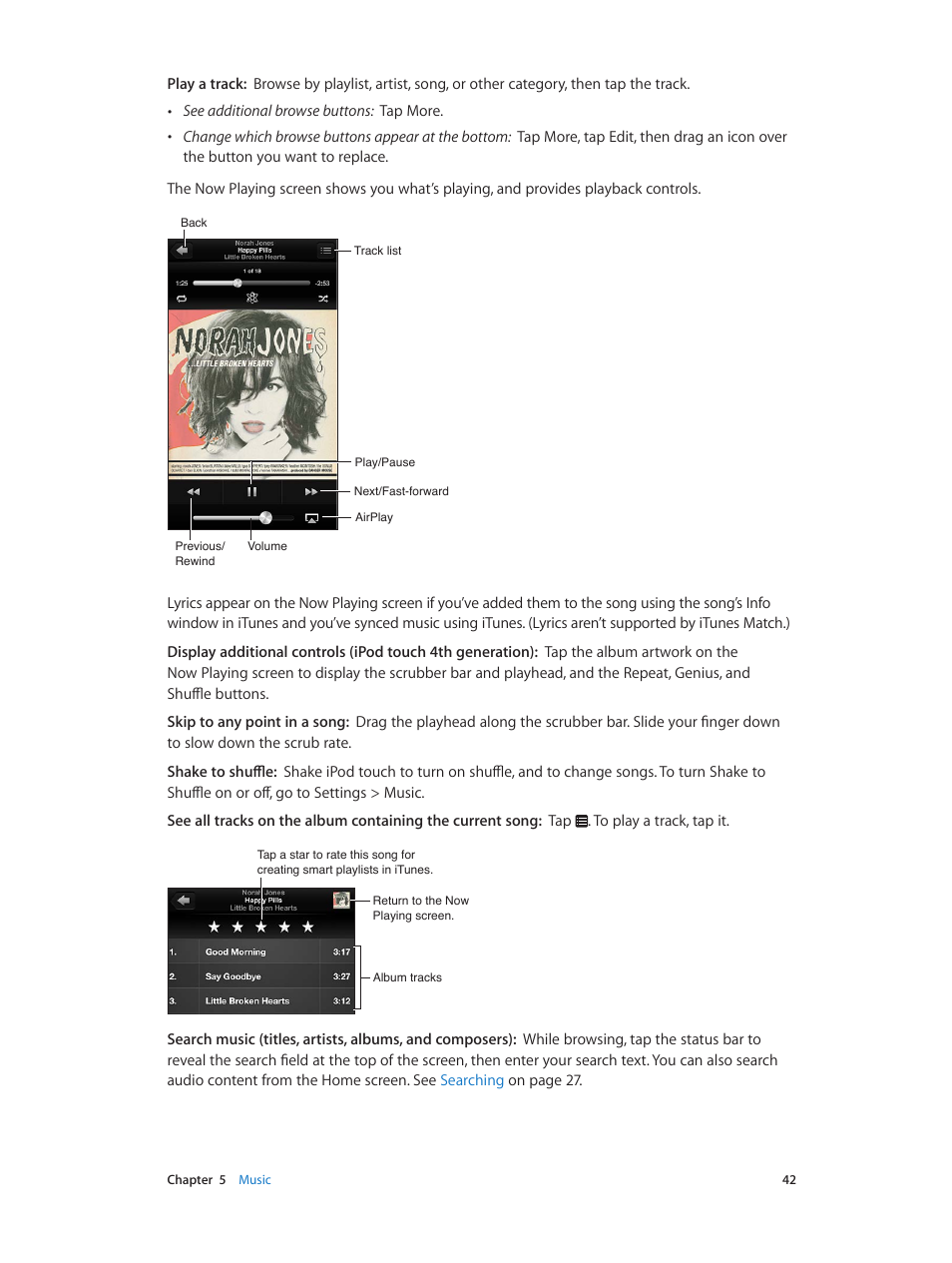 Apple iPod touch iOS 6.1 User Manual | Page 42 / 138