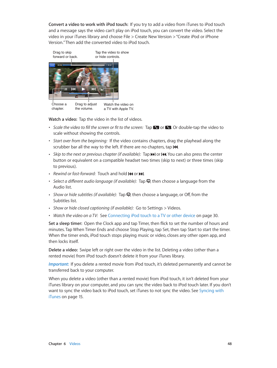 Apple iPod touch iOS 6.1 User Manual | Page 48 / 138