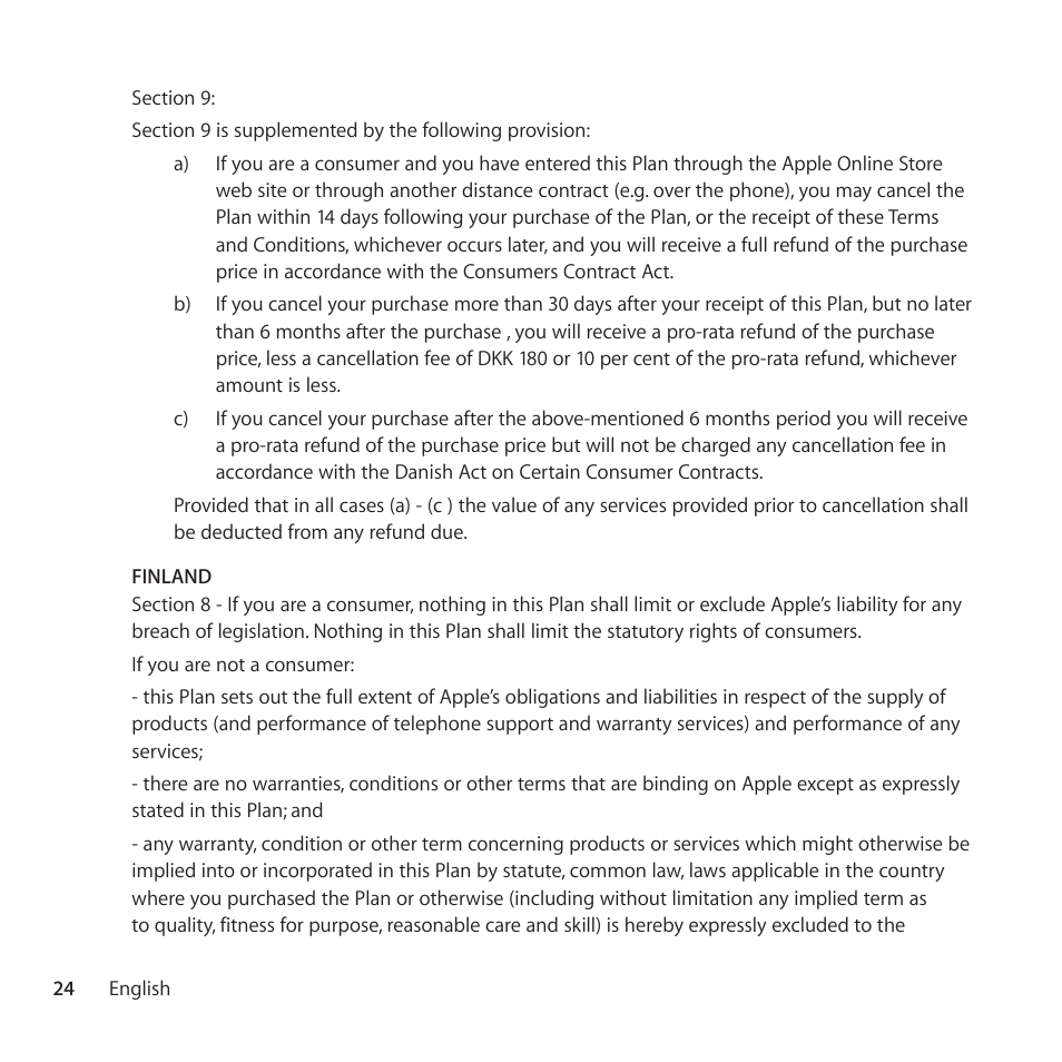 Apple AppleCare Protection Plan for Apple TV User Manual | Page 24 / 112