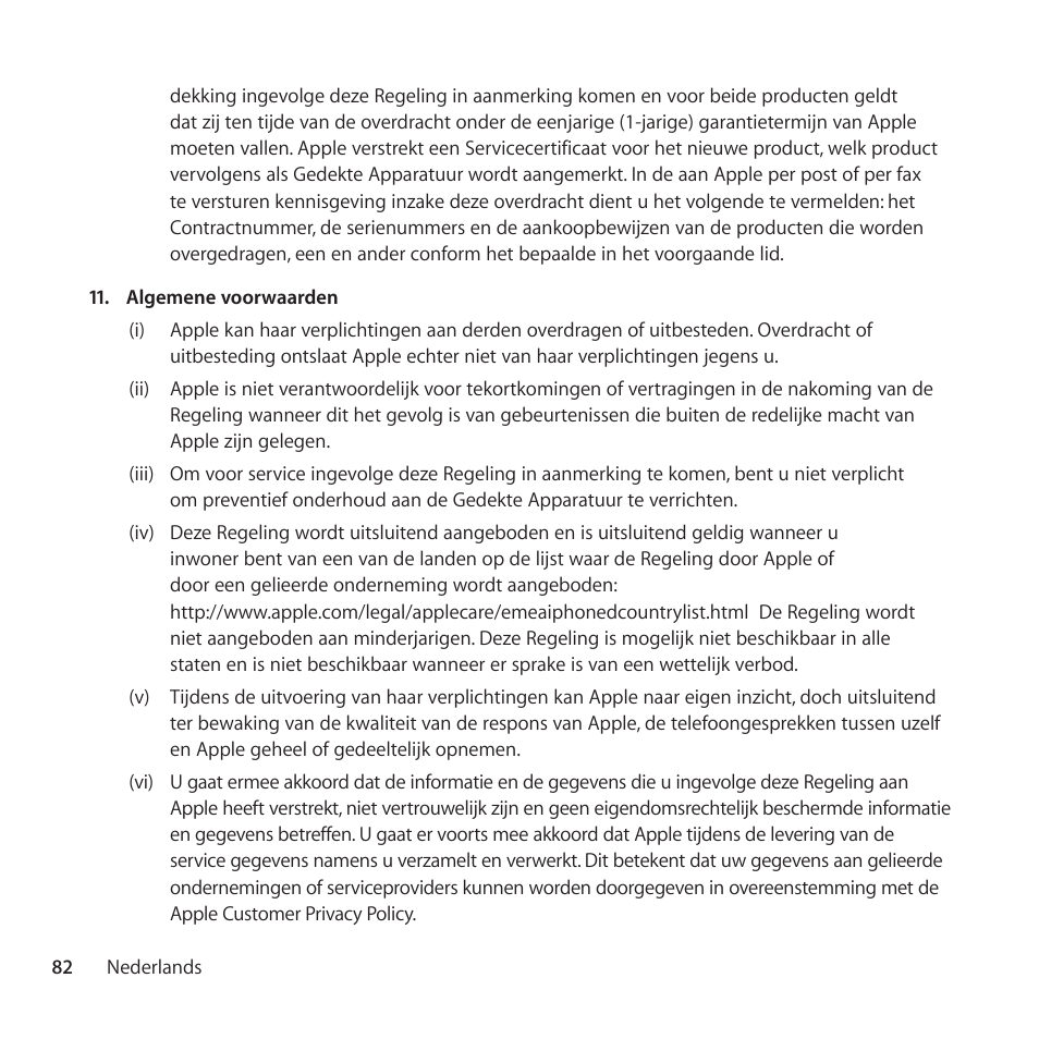 Apple AppleCare Protection Plan for iPhone User Manual | Page 82 / 88