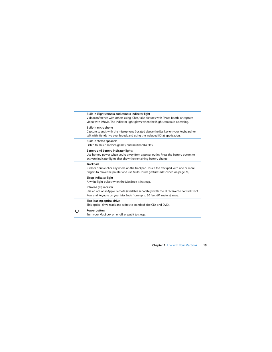 Apple MacBook (13-inch, Aluminum, Late 2008) User Manual | Page 19 / 88