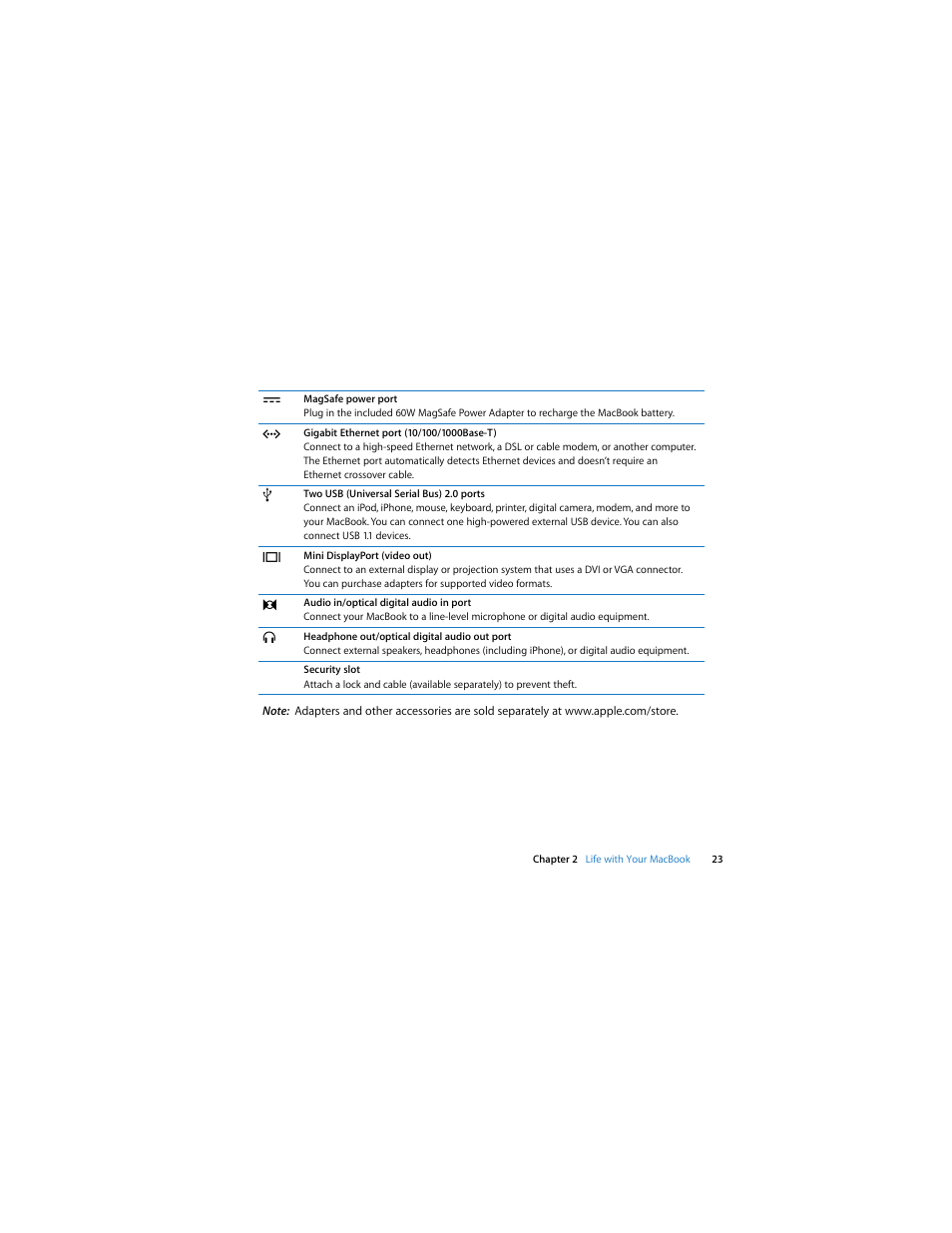 Apple MacBook (13-inch, Aluminum, Late 2008) User Manual | Page 23 / 88