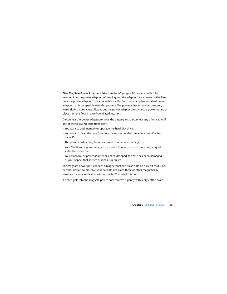 Apple MacBook (13-inch, Aluminum, Late 2008) User Manual | Page 69 / 88
