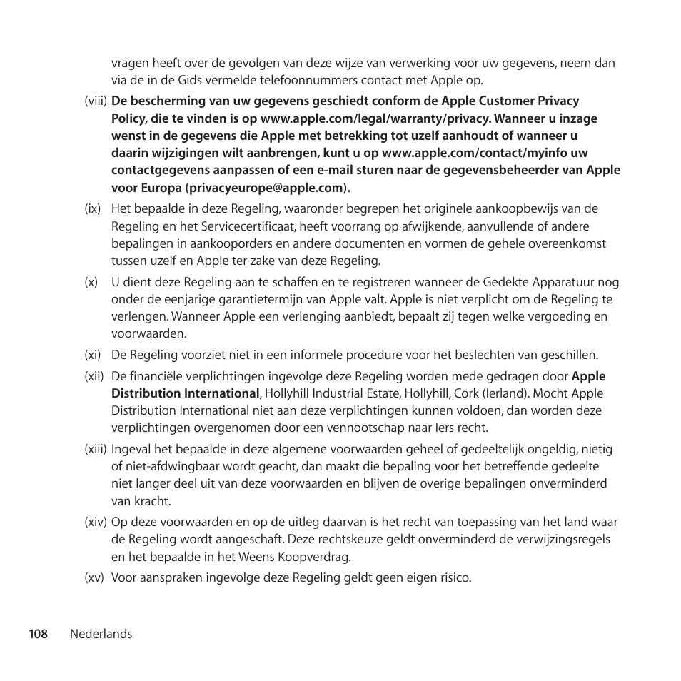 Apple AppleCare Protection Plan for Mac User Manual | Page 108 / 112