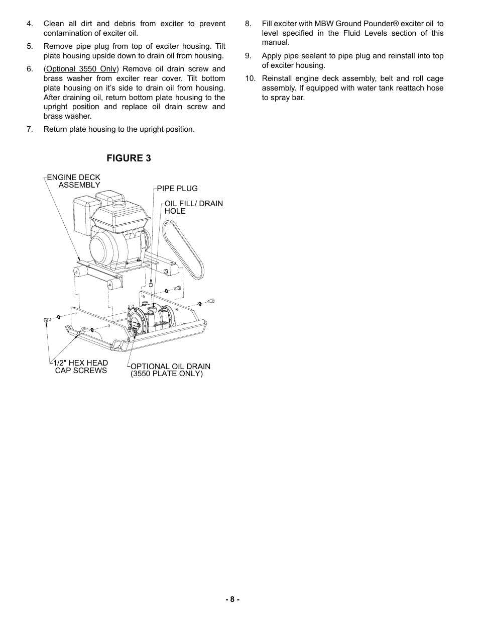 MBW 3550 Series User Manual | Page 11 / 29