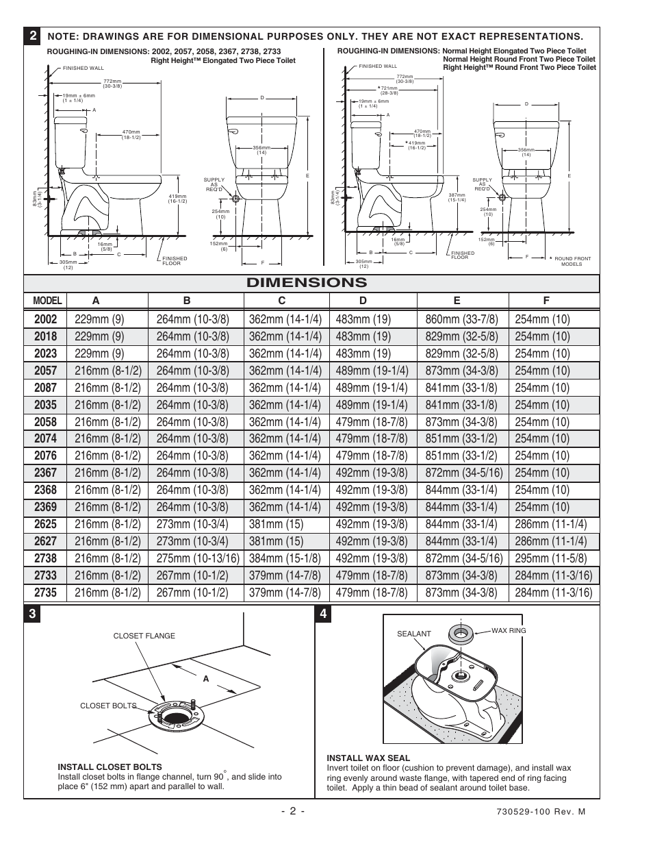 American Standard 2076 User Manual | Page 2 / 6