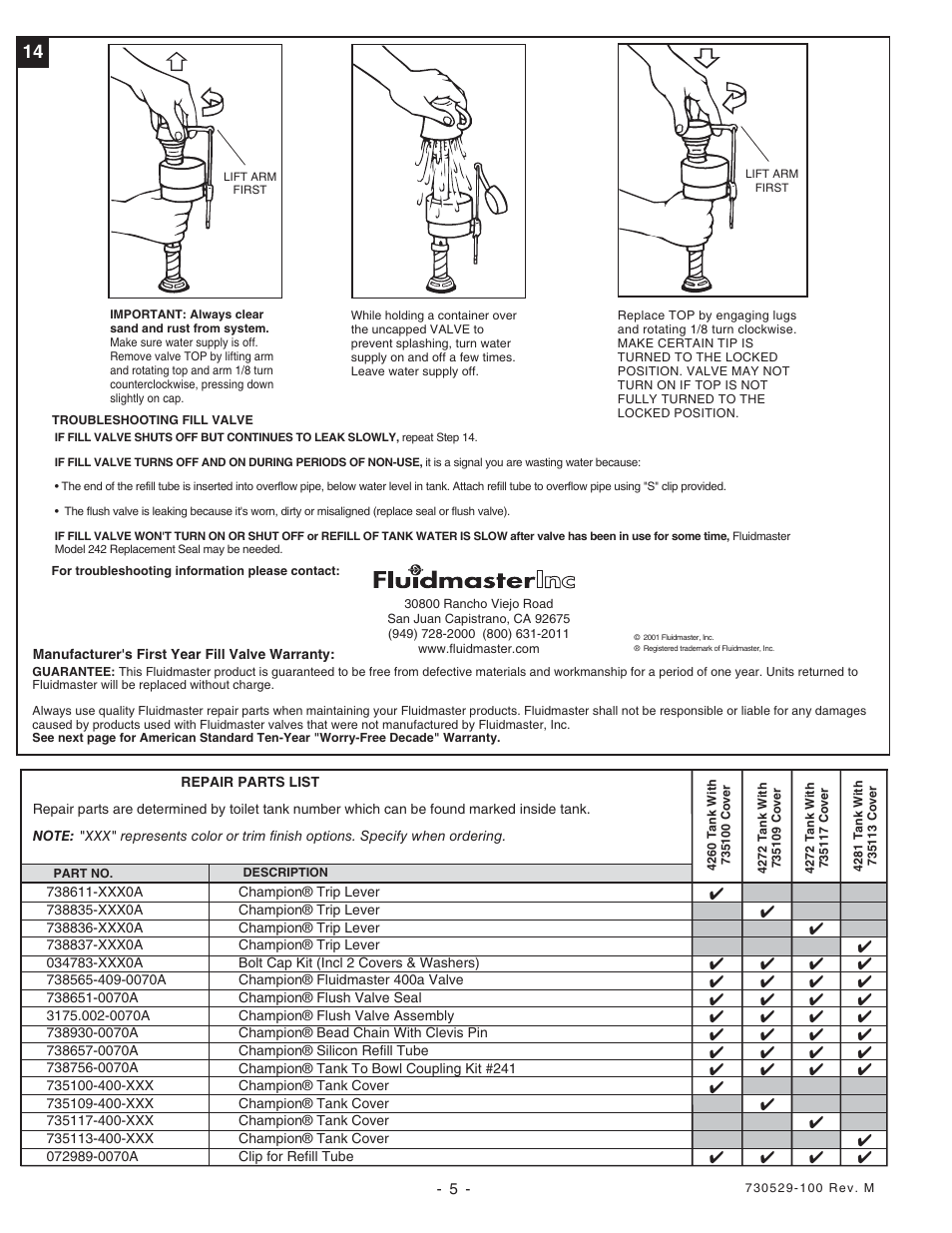 American Standard 2076 User Manual | Page 5 / 6