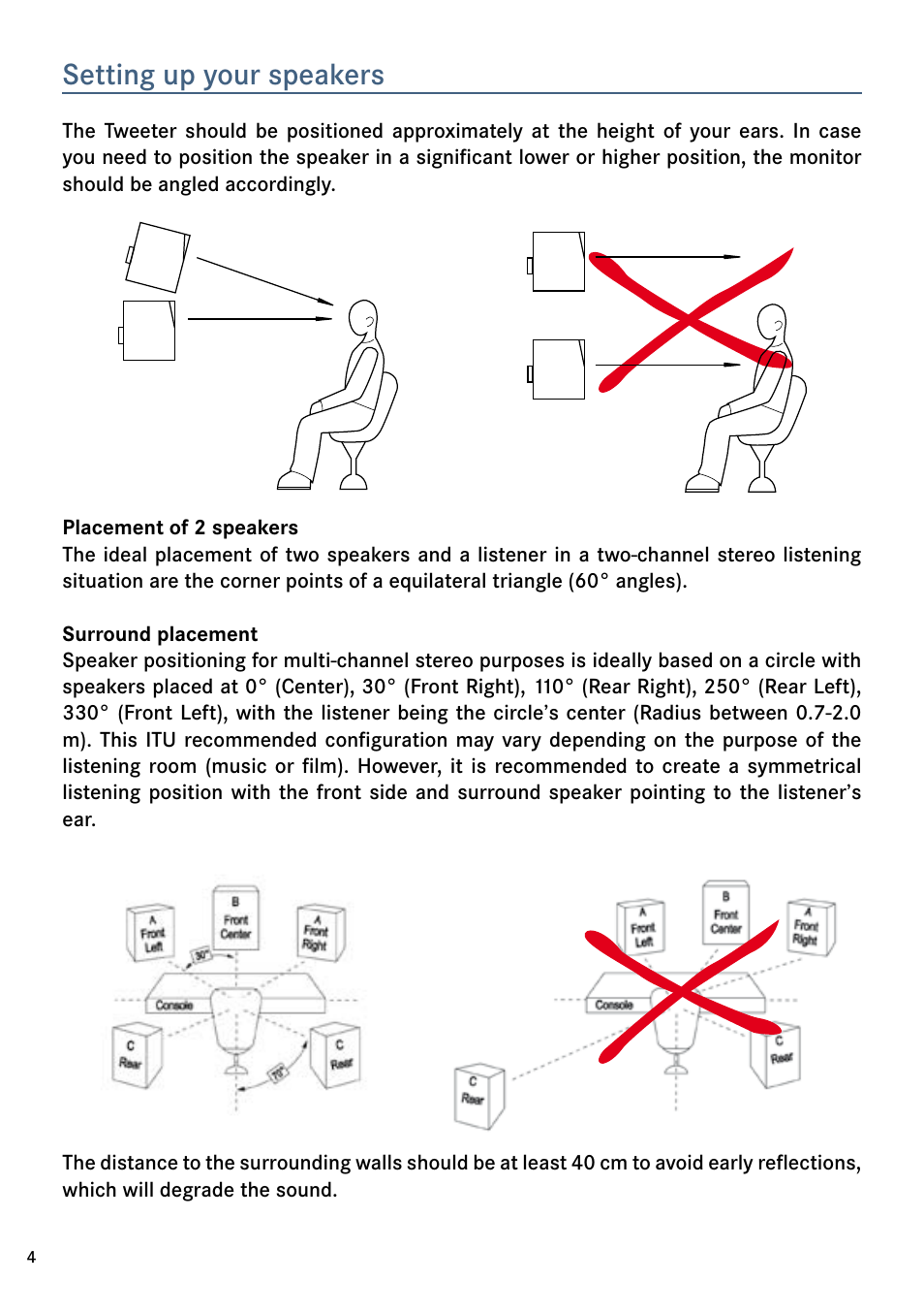 Setting up your speakers | ADAM Audio HM2 User Manual | Page 4 / 8