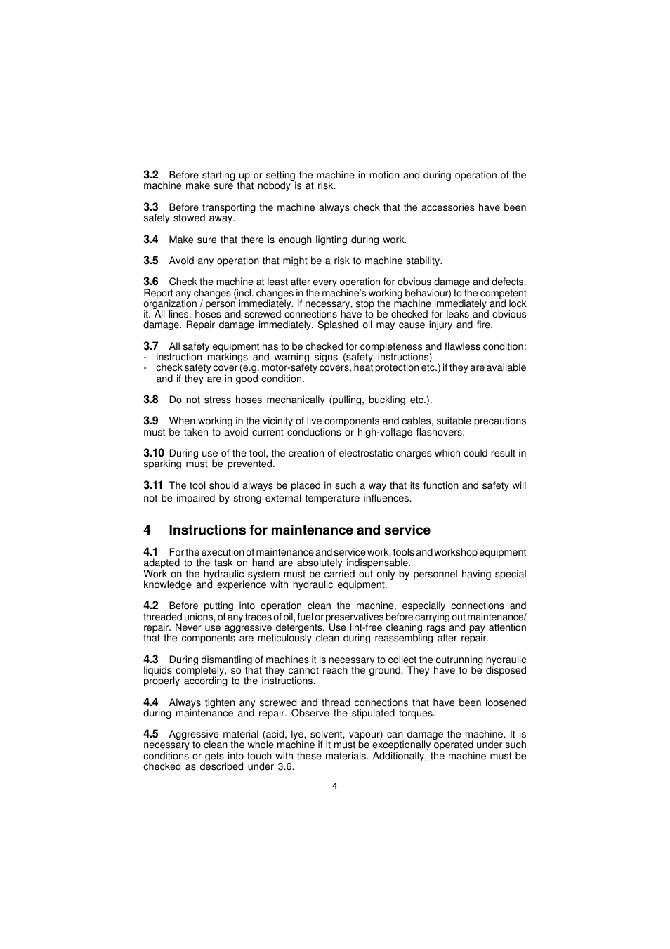 4instructions for maintenance and service | Lukas LS530EN User Manual | Page 4 / 16