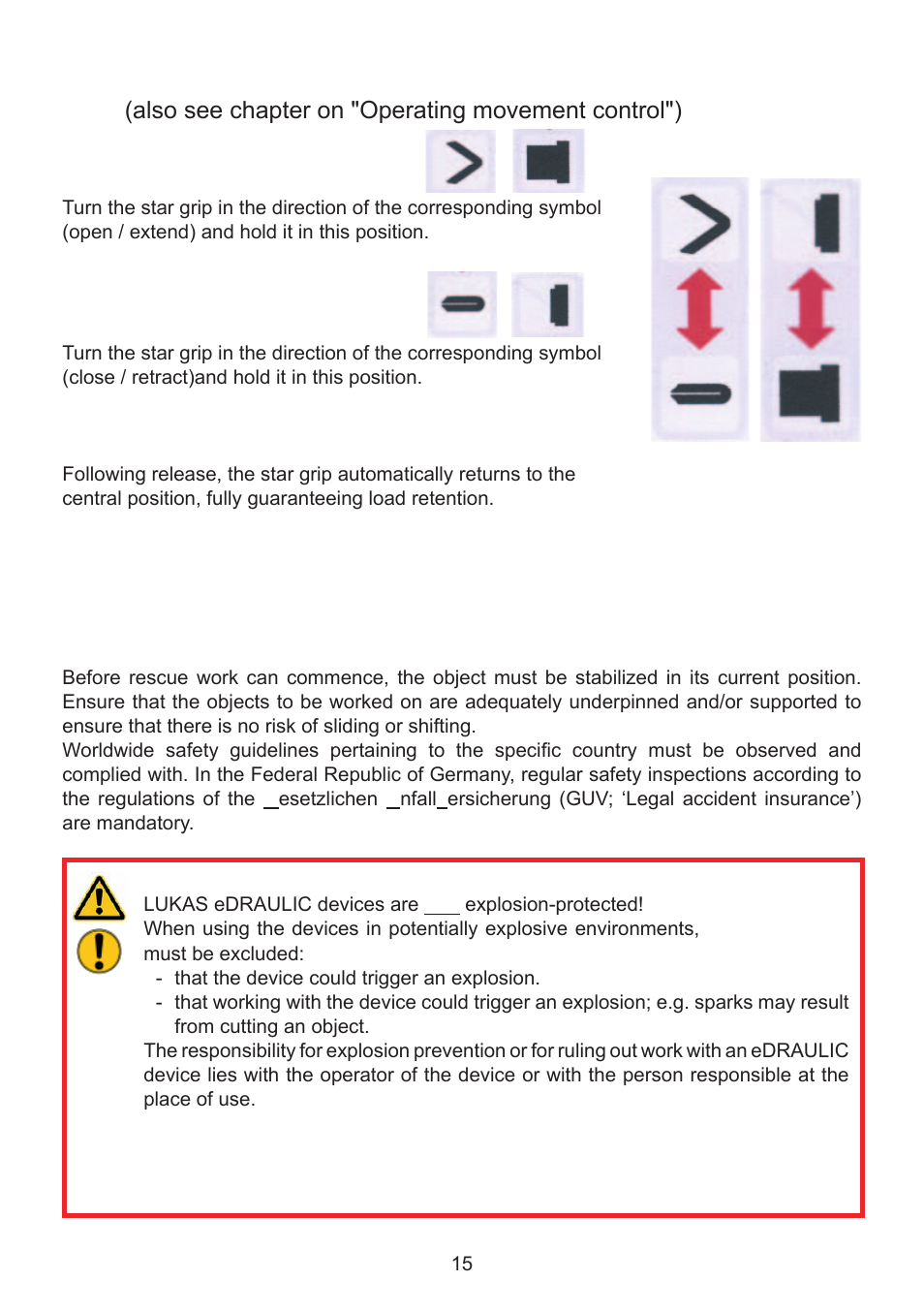 Cutting, spreading, pulling, squeezing | Lukas SC 357 E2 User Manual | Page 15 / 48