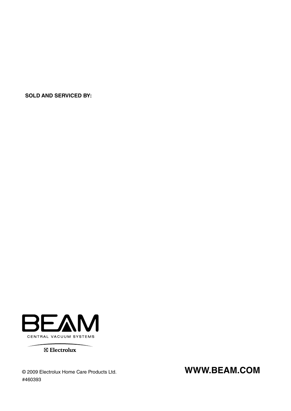 Beam Electrolux Platinum User Manual | Page 12 / 12
