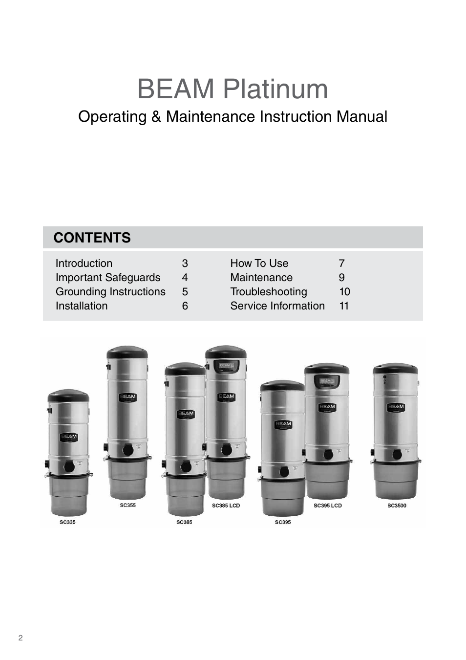 Beam Electrolux Platinum User Manual | Page 2 / 12